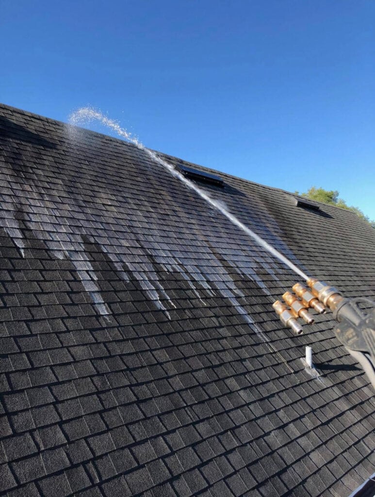 pressure wash roof
